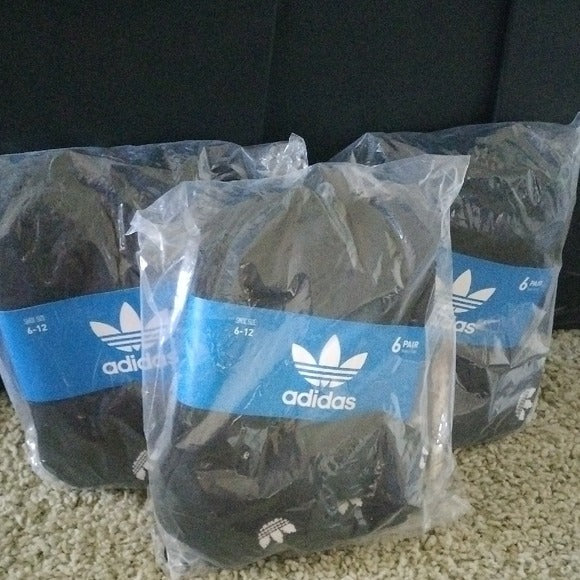 Adidas Men's Originals Black Low Cut Socks 18 Pairs