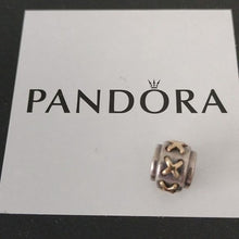 Load image into Gallery viewer, Pandora Retired Sterling Silver with 14K Gold Shoe Lace Bead - 790290
