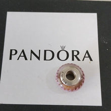 Load image into Gallery viewer, Pandora Retired Pink Murano Glass Sterling Silver Zig-Zag Bead - 790620
