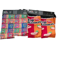 Load image into Gallery viewer, Odd Sox Nissin Top Ramen Crew Socks Fits Sizes 6-13, 2 different designs
