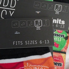 Load image into Gallery viewer, Odd Sox Nissin Top Ramen Crew Socks Fits Sizes 6-13, 2 different designs
