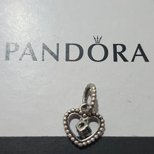 Load image into Gallery viewer, Pandora Sterling Silver Sky Blue Beaded December Heart Dangle Charm 798854c07
