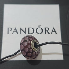 Load image into Gallery viewer, Pandora Retired Sterling Silver Large Murano Glass Exotic Purple Bead - 790901
