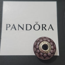 Load image into Gallery viewer, Pandora Retired Sterling Silver Large Murano Glass Exotic Purple Bead - 790901
