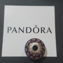 Load image into Gallery viewer, Pandora Retired Sterling Silver Large Murano Glass Exotic Purple Bead - 790901
