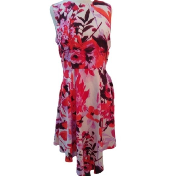Donna Morgan Multicolor Floral Dress,  Size 10