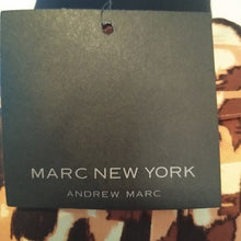 Load image into Gallery viewer, Women's Andrew Marc Camo Blouse, Wine/Peach/Off White, Size Medium NWT
