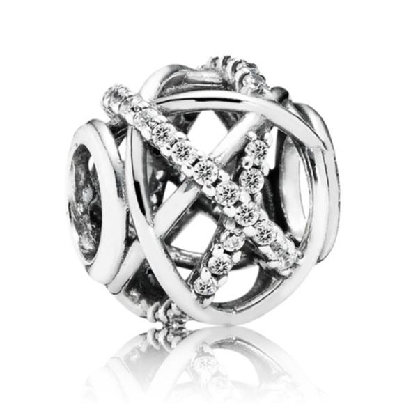 Pandora Sterling Silver Galaxy Openwork Charm with Clear Zirconia - 791388cz