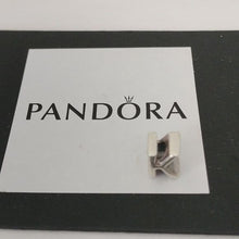 Load image into Gallery viewer, Pandora Sterling Silver Open Letter K Alphabet Charm with Heart Pattern - 797465
