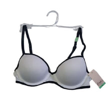 Load image into Gallery viewer, Candie's Padded Push-Up Bra, White + Black, Size 32A
