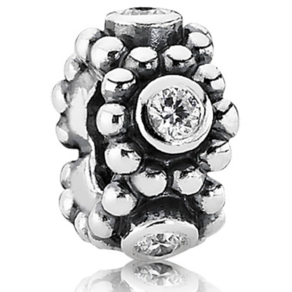 Pandora Retired Sterling Silver Her Majesty Spacer Charm - 791122cz