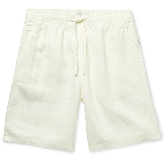 Onia 100% White NOAH Drawstring Linen Shorts, XXL
