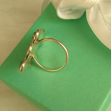 Load image into Gallery viewer, Zuni Turquoise Snake Eyes Silver Cluster Ring, Size 5
