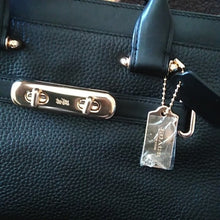Load image into Gallery viewer, Coach 87295 Pebble Leather Swagger 27 Satchel Bag Purse, LI/Black
