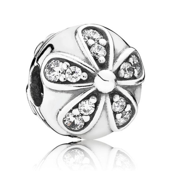 Pandora Sterling Silver Dazzling Daisies Clip with Clear Zirconia - 791493cz