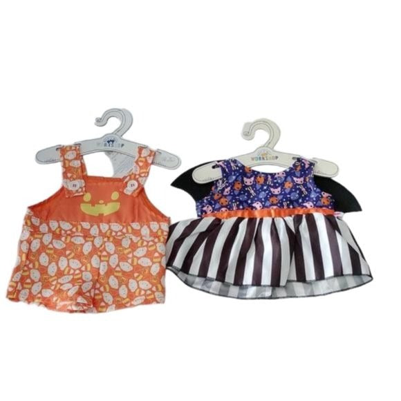 Build A Bear Cinnamoroll Candy Corn Overalls & Kuromi Dress Halloween NWT