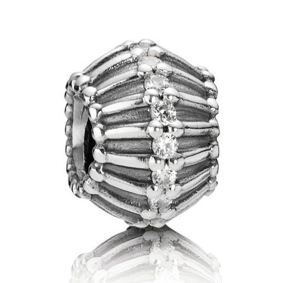 Pandora Retired Sterling Silver Show Stopper Bead with White Zirconia - 790545CZ