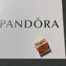 Load image into Gallery viewer, Pandora Retired Orange Enamel Flower with Sterling Silver Bead - 790437EN04
