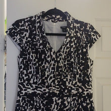 Load image into Gallery viewer, Anne Taylor Modernist Print Dress, Black/Brown/Beige/Ivory, Size 6
