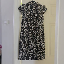 Load image into Gallery viewer, Anne Taylor Modernist Print Dress, Black/Brown/Beige/Ivory, Size 6
