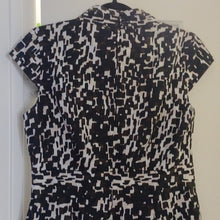 Load image into Gallery viewer, Anne Taylor Modernist Print Dress, Black/Brown/Beige/Ivory, Size 6
