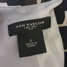 Load image into Gallery viewer, Anne Taylor Modernist Print Dress, Black/Brown/Beige/Ivory, Size 6
