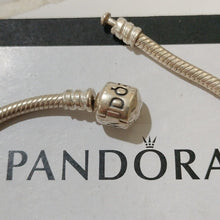 Load image into Gallery viewer, Pandora 7.0&quot; Snake Chain Bracelet &amp; Pretty Purse charm 790309
