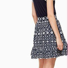 Load image into Gallery viewer, Kate Spade Eyelet Wrap Skirt Rich Navy/Fresh White, size 4
