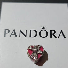 Load image into Gallery viewer, Pandora Retired Sterling Silver Gift of Love Heart Charm 792047cz
