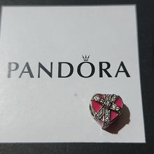 Load image into Gallery viewer, Pandora Retired Sterling Silver Gift of Love Heart Charm 792047cz
