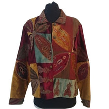 Load image into Gallery viewer, Sandy Starkman Embroidered Patchwork   Fall Dreams Jacket, XL
