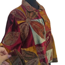 Load image into Gallery viewer, Sandy Starkman Embroidered Patchwork   Fall Dreams Jacket, XL
