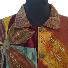 Load image into Gallery viewer, Sandy Starkman Embroidered Patchwork   Fall Dreams Jacket, XL
