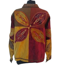 Load image into Gallery viewer, Sandy Starkman Embroidered Patchwork   Fall Dreams Jacket, XL
