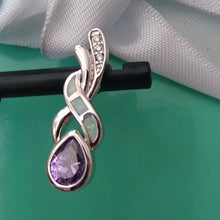 Load image into Gallery viewer, Stunning Sterling Silver+ Amethyst, Opal + Diamond Earrings
