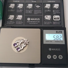 Load image into Gallery viewer, Stunning Sterling Silver+ Amethyst, Opal + Diamond Earrings
