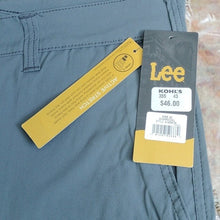 Load image into Gallery viewer, Lee Men's Mission Flat-Front Shorts, Charcoal Grey, 42 waist
