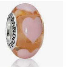 Load image into Gallery viewer, Pandora Rose Murano with Pink Hearts 790660 Sterling Silver AL…
