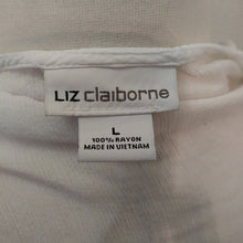 Load image into Gallery viewer, Liz Claiborne Blue/White Design Blouse Top, Size Large
