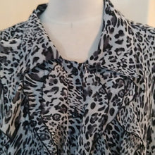 Load image into Gallery viewer, Avenue Animal Print Ruffle Blouse,  Size 26/28
