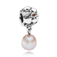 Load image into Gallery viewer, Pandora Sterling Silver Pearl of Hearts Dangle w/Rose Freshwater Pearl 791017pnp
