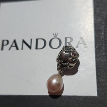 Load image into Gallery viewer, Pandora Sterling Silver Pearl of Hearts Dangle w/Rose Freshwater Pearl 791017pnp

