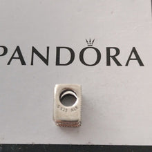 Load image into Gallery viewer, Pandora Sterling Silver Open Letter M Alphabet Charm with Heart Pattern - 797467
