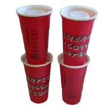 Load image into Gallery viewer, Starbucks Red Holiday Cup &amp; Lid, set of 4
