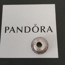 Load image into Gallery viewer, Pandora Sterling Silver Purple Shimmer Faceted Murano Glass Charm - 791651
