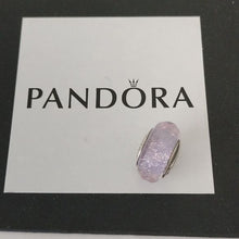 Load image into Gallery viewer, Pandora Sterling Silver Purple Shimmer Faceted Murano Glass Charm - 791651
