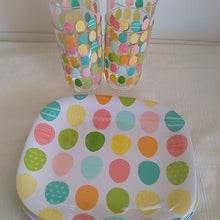 Load image into Gallery viewer, Spring Easter Melamine Plates, Acrylic Tumblers + 6 pack Dishcloths
