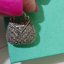 Load image into Gallery viewer, Sterling Silver &amp; Marcasite Purse Locket Pendant
