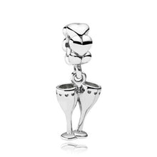 Load image into Gallery viewer, Pandora Sterling Silver Cheers Champagne Flute Celebration Dangle Bead -791150
