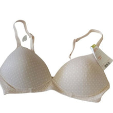 Load image into Gallery viewer, Warner's Wirefree Light Lift Bra, Nude w/ White Dots 34C
